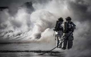 white fire extinguisher